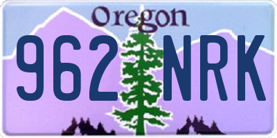 OR license plate 962NRK