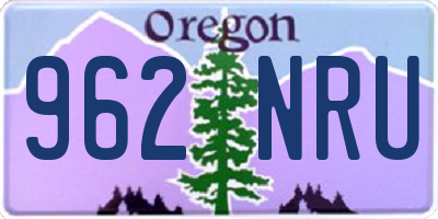 OR license plate 962NRU