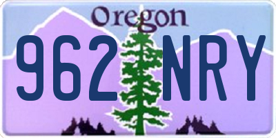 OR license plate 962NRY
