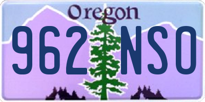 OR license plate 962NSO