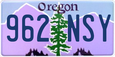 OR license plate 962NSY