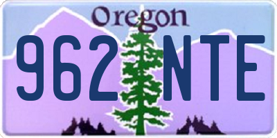 OR license plate 962NTE