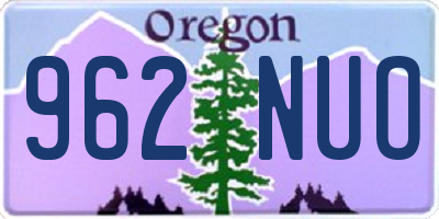 OR license plate 962NUO