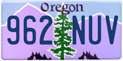 OR license plate 962NUV