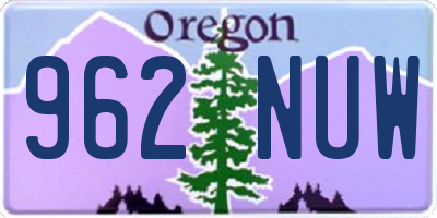 OR license plate 962NUW