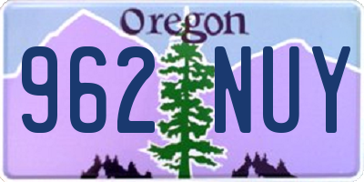 OR license plate 962NUY
