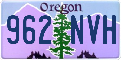 OR license plate 962NVH