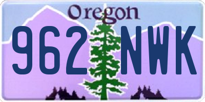 OR license plate 962NWK