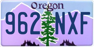OR license plate 962NXF