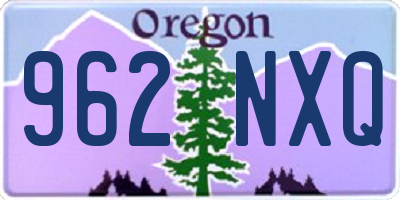OR license plate 962NXQ