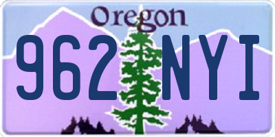 OR license plate 962NYI