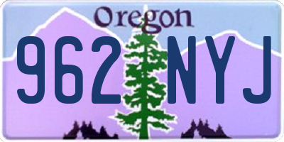 OR license plate 962NYJ