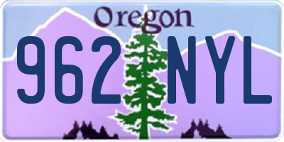 OR license plate 962NYL