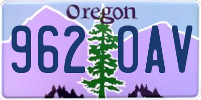 OR license plate 962OAV