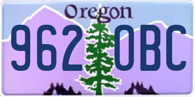 OR license plate 962OBC