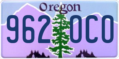 OR license plate 962OCO