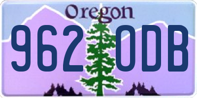 OR license plate 962ODB