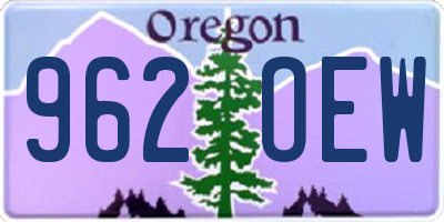 OR license plate 962OEW