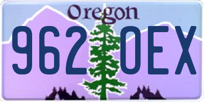 OR license plate 962OEX