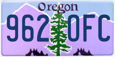OR license plate 962OFC