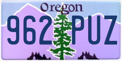 OR license plate 962PUZ