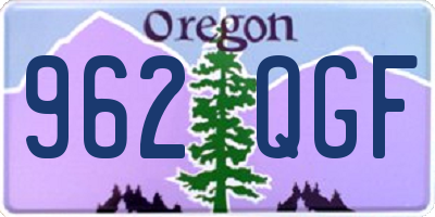 OR license plate 962QGF