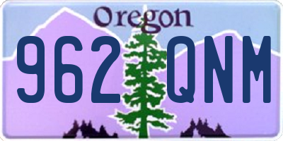 OR license plate 962QNM