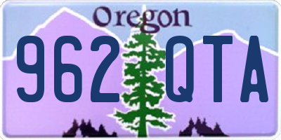 OR license plate 962QTA