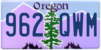 OR license plate 962QWM