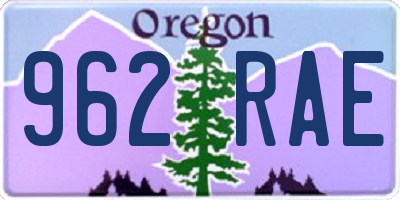 OR license plate 962RAE