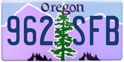 OR license plate 962SFB