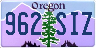 OR license plate 962SIZ