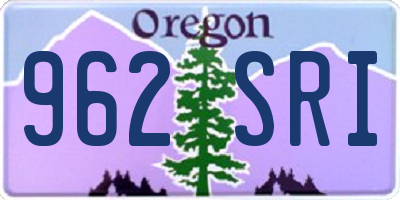 OR license plate 962SRI