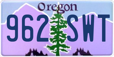 OR license plate 962SWT