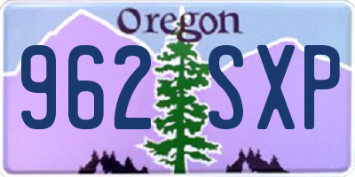 OR license plate 962SXP