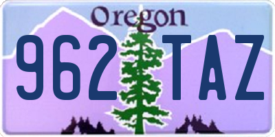 OR license plate 962TAZ