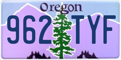 OR license plate 962TYF