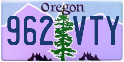 OR license plate 962VTY