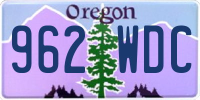 OR license plate 962WDC