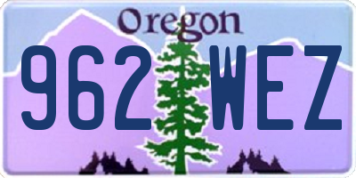 OR license plate 962WEZ