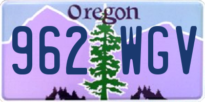 OR license plate 962WGV