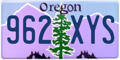 OR license plate 962XYS
