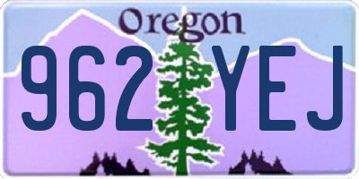 OR license plate 962YEJ