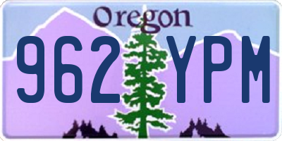 OR license plate 962YPM
