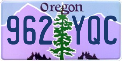 OR license plate 962YQC