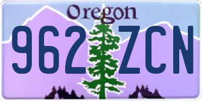 OR license plate 962ZCN