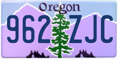 OR license plate 962ZJC