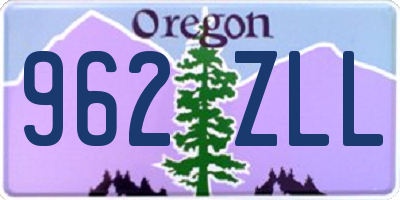 OR license plate 962ZLL