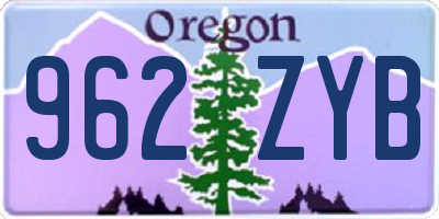 OR license plate 962ZYB