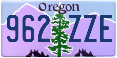 OR license plate 962ZZE